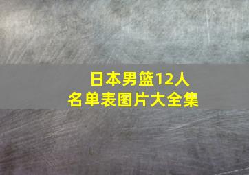 日本男篮12人名单表图片大全集