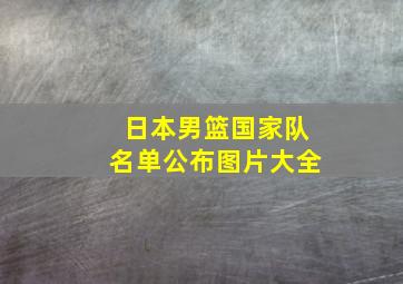 日本男篮国家队名单公布图片大全