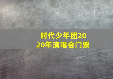 时代少年团2020年演唱会门票