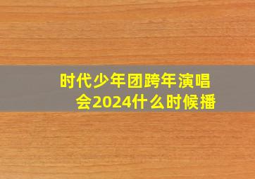 时代少年团跨年演唱会2024什么时候播