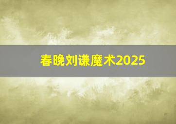 春晚刘谦魔术2025