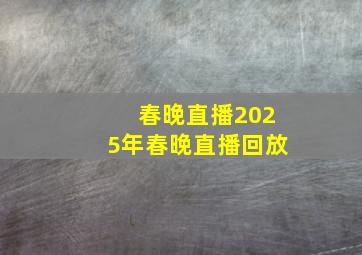 春晚直播2025年春晚直播回放