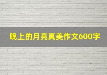 晚上的月亮真美作文600字