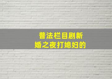 普法栏目剧新婚之夜打媳妇的