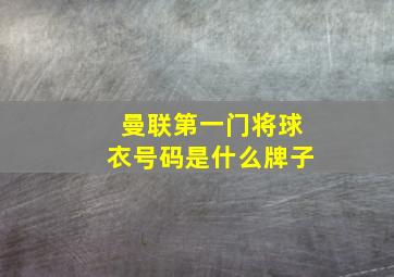 曼联第一门将球衣号码是什么牌子