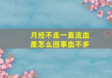 月经不走一直流血是怎么回事血不多