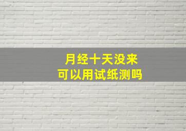 月经十天没来可以用试纸测吗