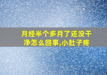 月经半个多月了还没干净怎么回事,小肚子疼