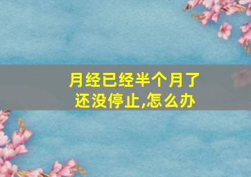 月经已经半个月了还没停止,怎么办