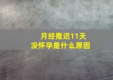 月经推迟11天没怀孕是什么原因