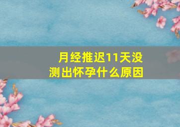 月经推迟11天没测出怀孕什么原因