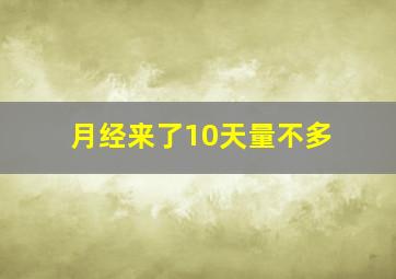 月经来了10天量不多