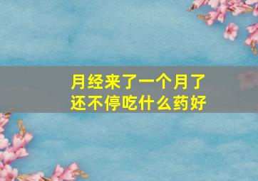 月经来了一个月了还不停吃什么药好