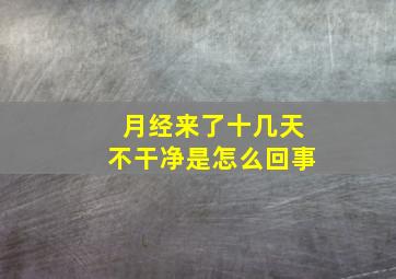 月经来了十几天不干净是怎么回事