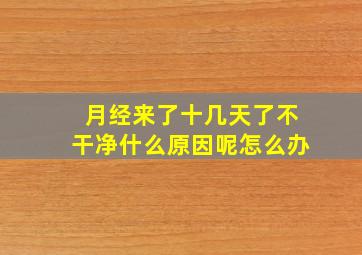 月经来了十几天了不干净什么原因呢怎么办