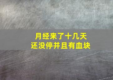 月经来了十几天还没停并且有血块