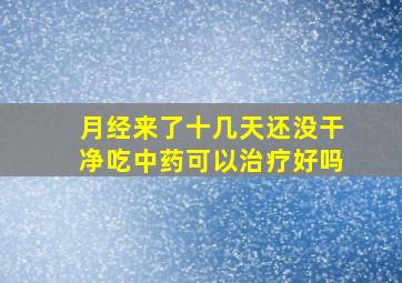 月经来了十几天还没干净吃中药可以治疗好吗