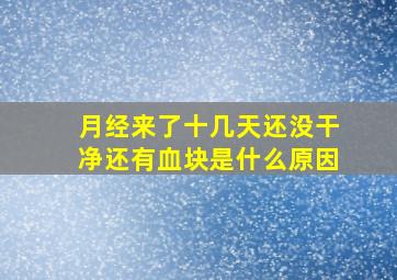 月经来了十几天还没干净还有血块是什么原因