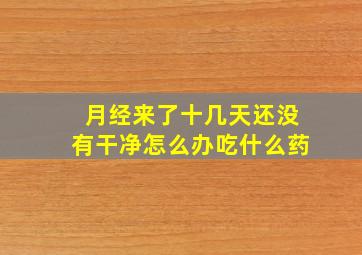 月经来了十几天还没有干净怎么办吃什么药