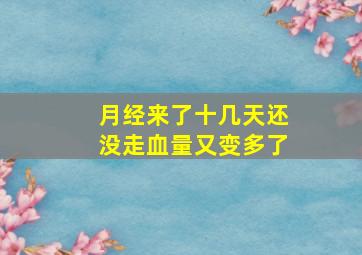 月经来了十几天还没走血量又变多了