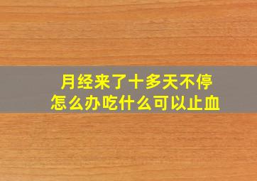 月经来了十多天不停怎么办吃什么可以止血