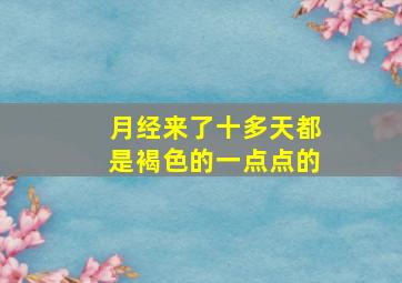 月经来了十多天都是褐色的一点点的