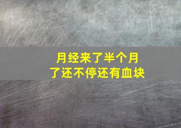 月经来了半个月了还不停还有血块