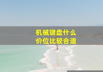 机械键盘什么价位比较合适