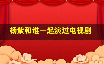 杨紫和谁一起演过电视剧