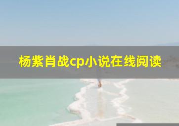 杨紫肖战cp小说在线阅读