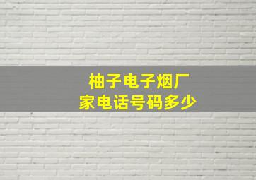 柚子电子烟厂家电话号码多少