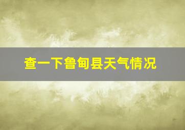 查一下鲁甸县天气情况