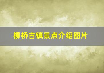 柳桥古镇景点介绍图片