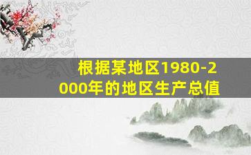 根据某地区1980-2000年的地区生产总值