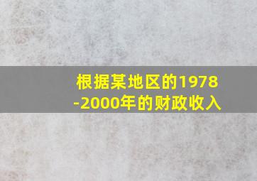 根据某地区的1978-2000年的财政收入