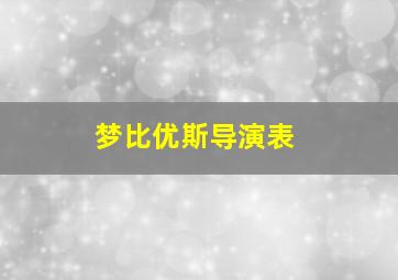 梦比优斯导演表