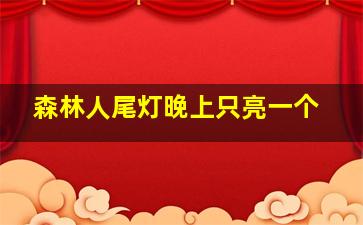 森林人尾灯晚上只亮一个