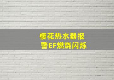 樱花热水器报警EF燃烧闪烁