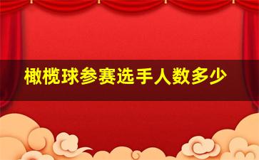 橄榄球参赛选手人数多少