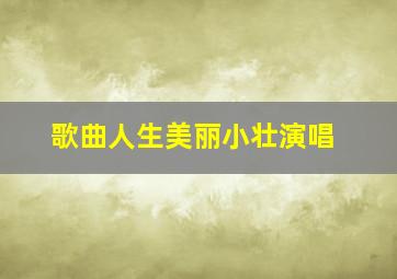 歌曲人生美丽小壮演唱