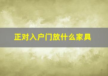 正对入户门放什么家具