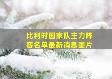 比利时国家队主力阵容名单最新消息图片