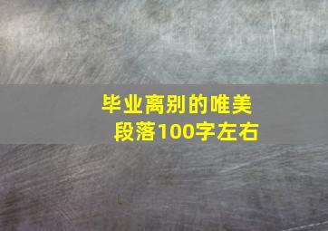 毕业离别的唯美段落100字左右