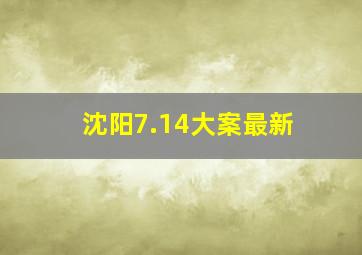 沈阳7.14大案最新