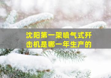 沈阳第一架喷气式歼击机是哪一年生产的