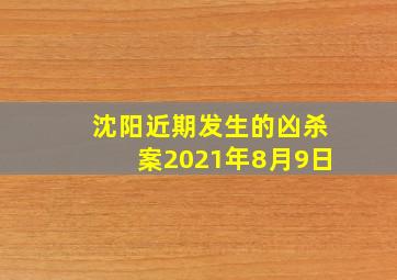 沈阳近期发生的凶杀案2021年8月9日