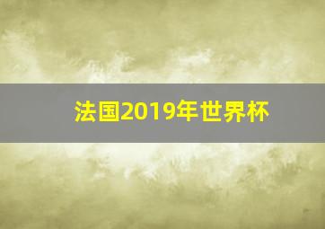 法国2019年世界杯