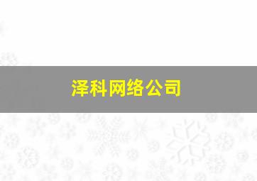 泽科网络公司