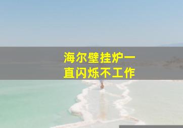 海尔壁挂炉一直闪烁不工作