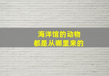 海洋馆的动物都是从哪里来的